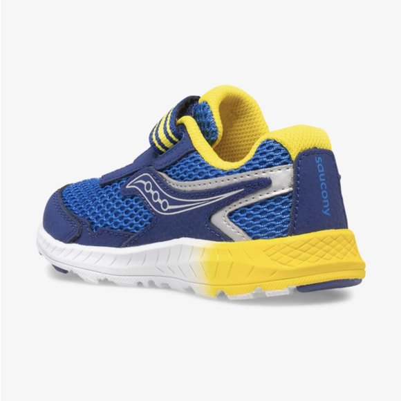 NEW Saucony Size 6 Baby Boys Ride 10 Jr. Sneaker - Blue Yellow - Picture 4 of 5